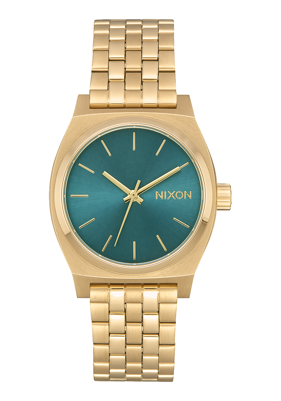 Medium Time Teller - Light Gold / Turquoise View 1