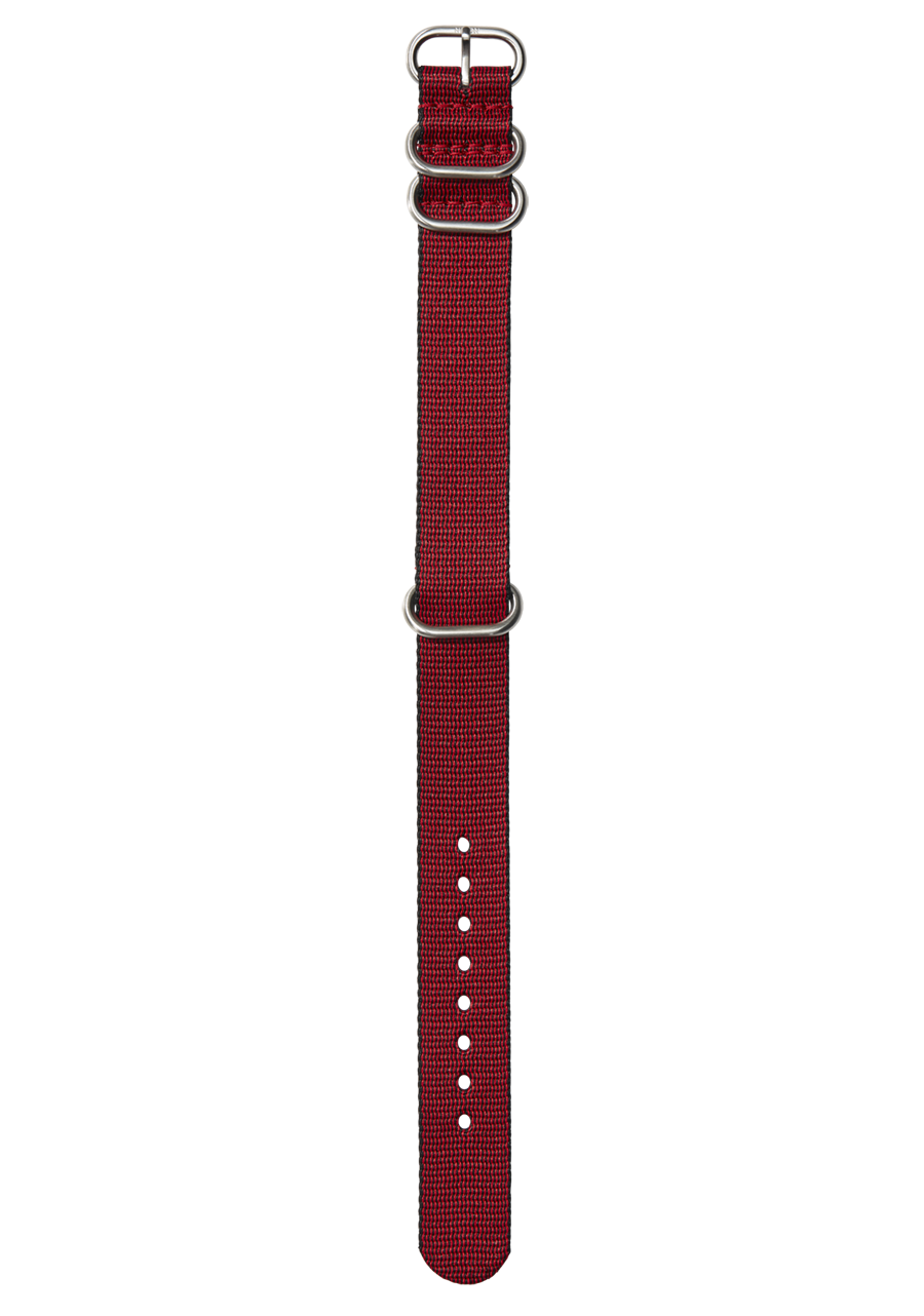 20mm Nylon #TIDE One Piece Band - Red / Black View 1