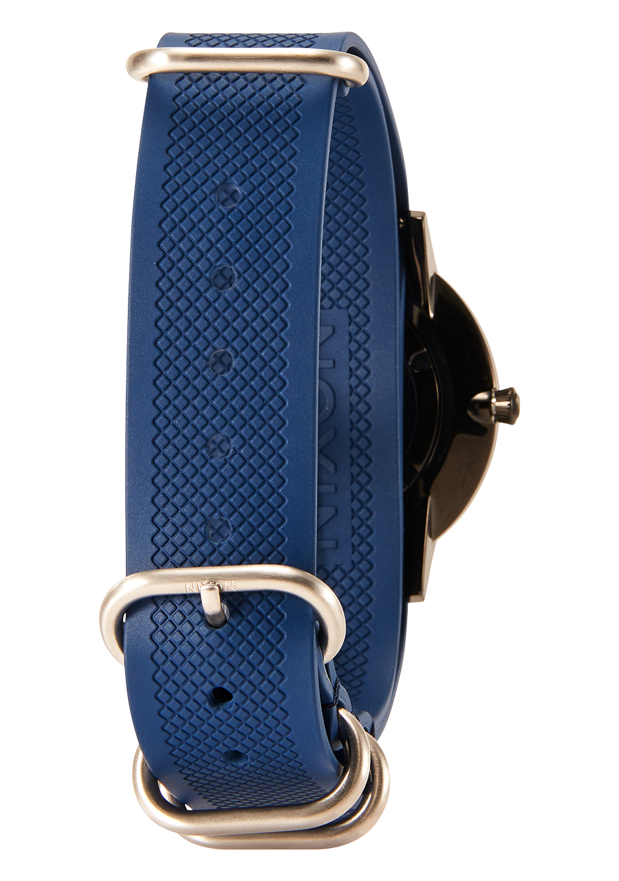 20mm FKM Rubber One Piece Band - Navy / Blue View 5