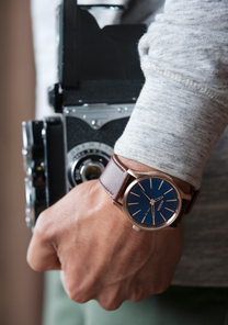 Sentry Leather - Gunmetal / Indigo / Brown View 6