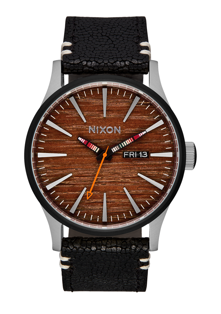 Sentry Leather - Silver / Rosewood / Black