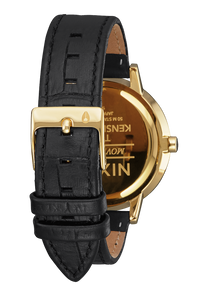 
Nixon Kensington Leather Watch - Analog - Gold / Black / White - View 3
