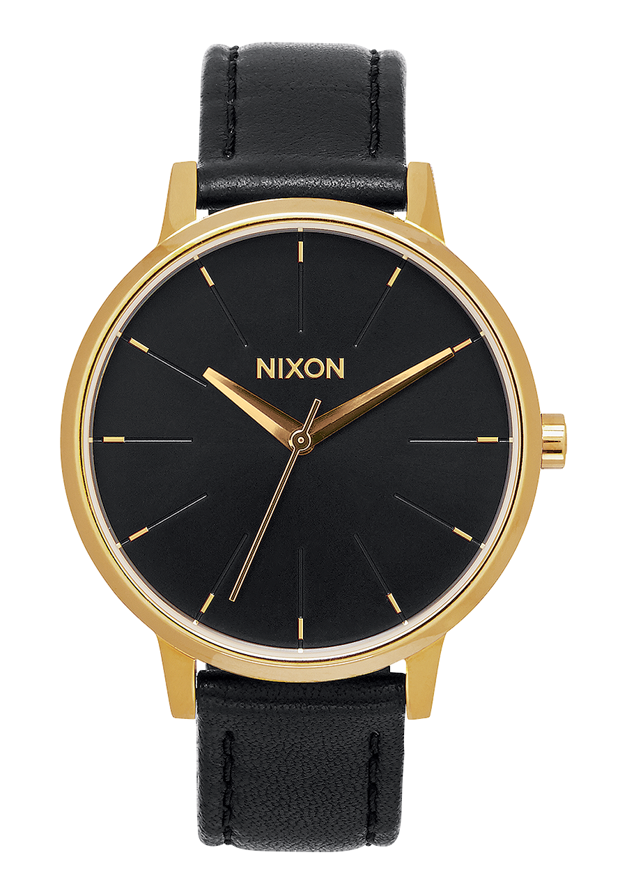 Kensington Leather Watch Gold Black Women s Leather Nixon EU