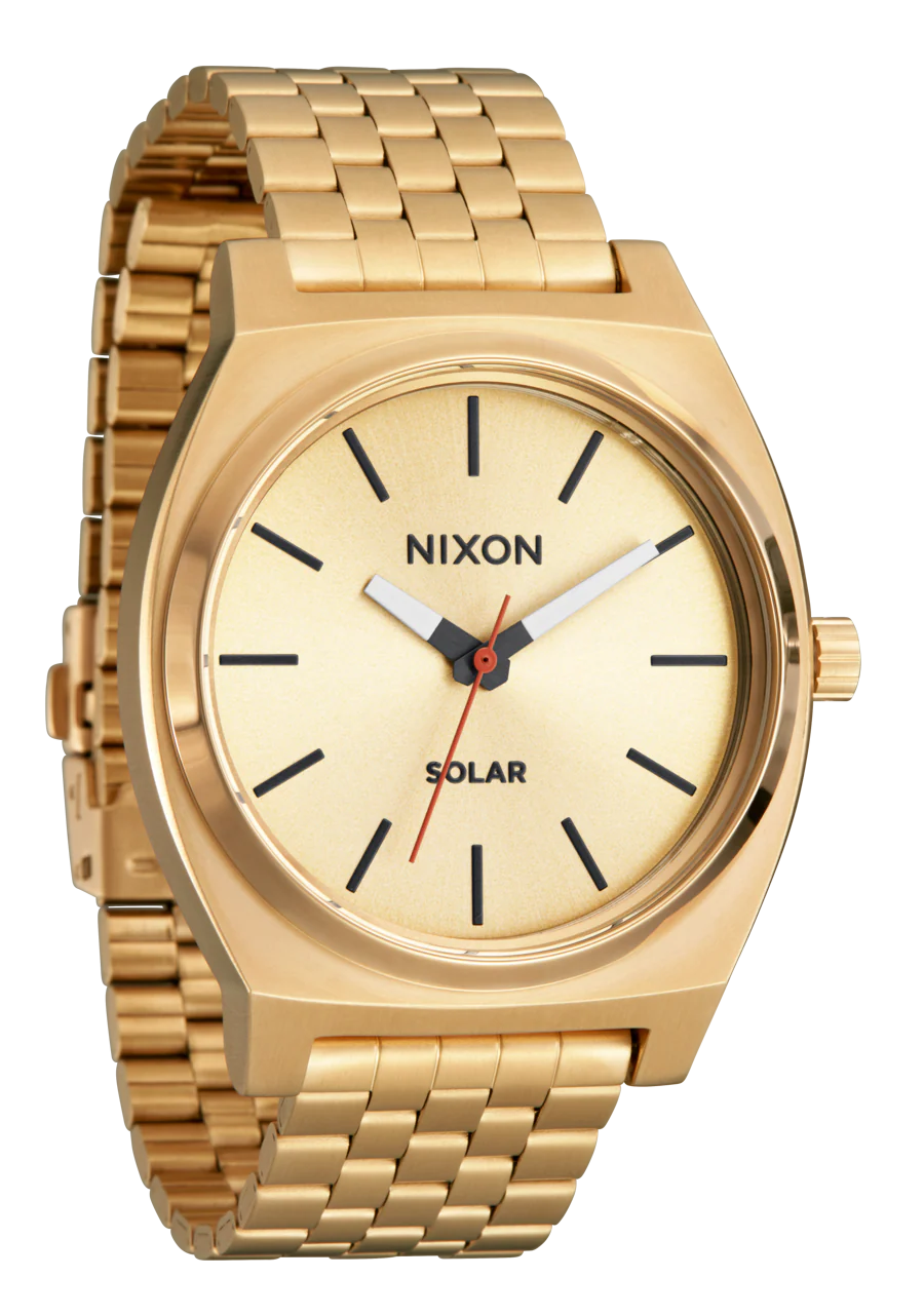 Gold Nixon Time Teller Solar