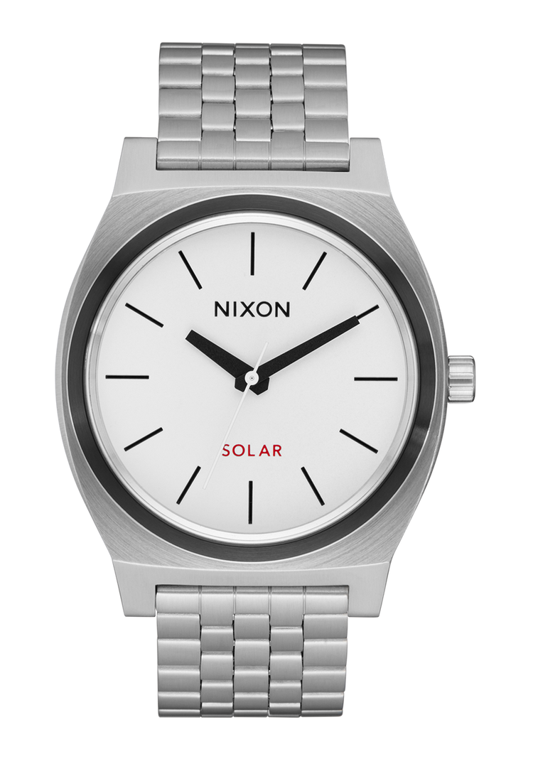 Time Teller Solar - Silver / White Lume