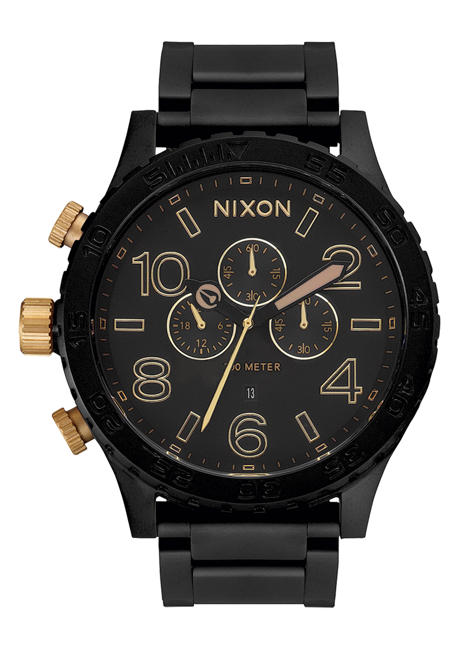 51-30 Chrono Watch | Matte Black / Gold | Men's Stainless Steel