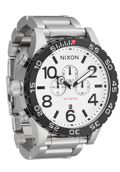 
Nixon 51-30 Chrono Watch - Analog - Silver / White Lume - View 2