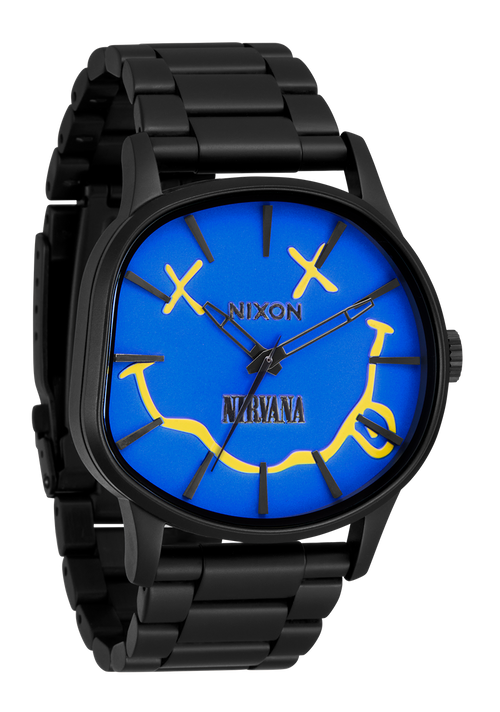 
Nixon Nirvana Sentry Wobble Watch - Analog - Matte Super Black / Blue - View 2
