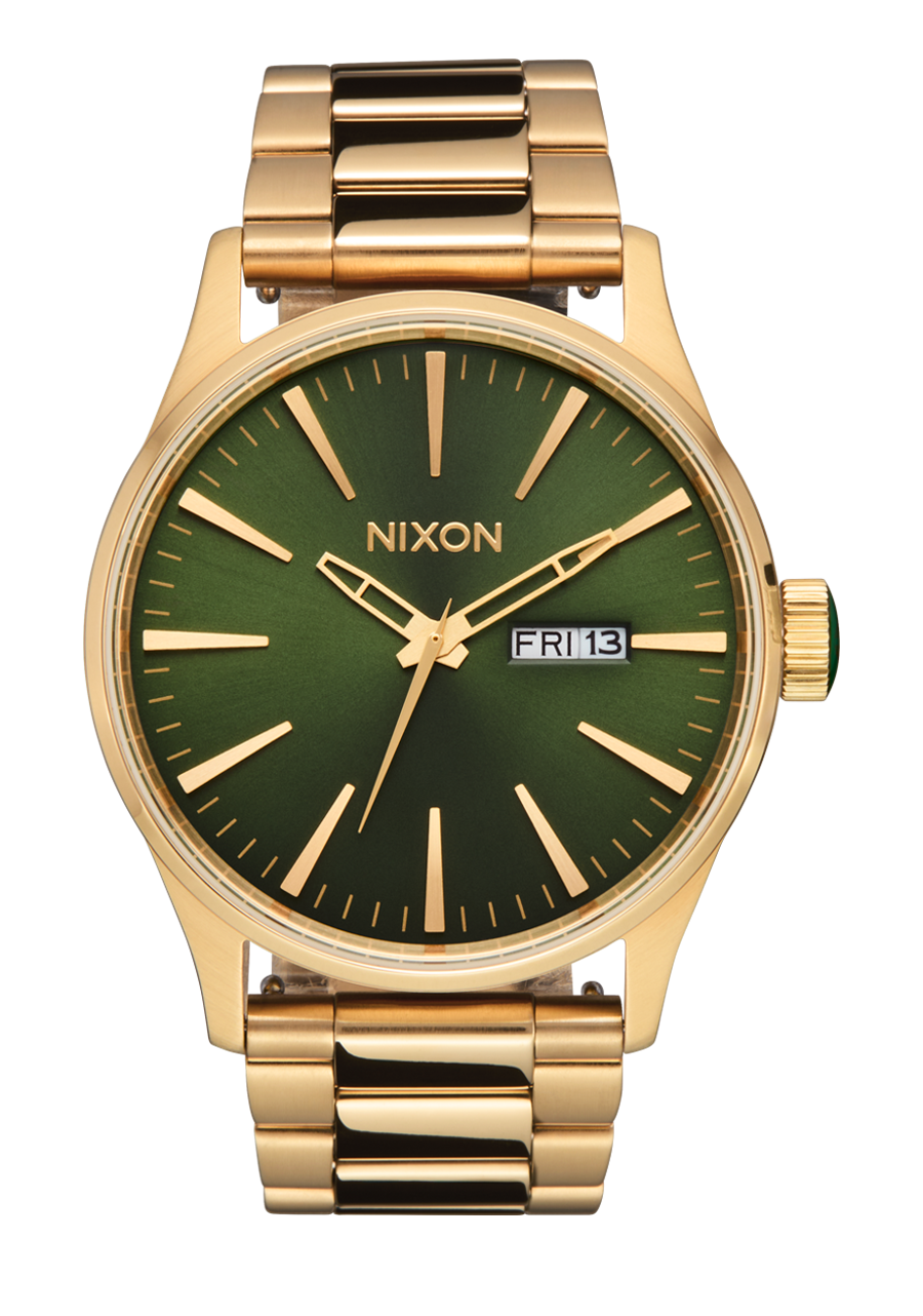 Nixon gold top and green