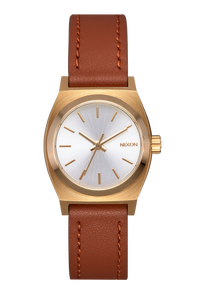 Small Time Teller Leather - Light Gold / White Sunray View 1