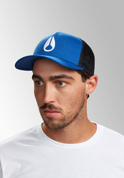 Iconed Trucker Hat - Royal / Black View 5