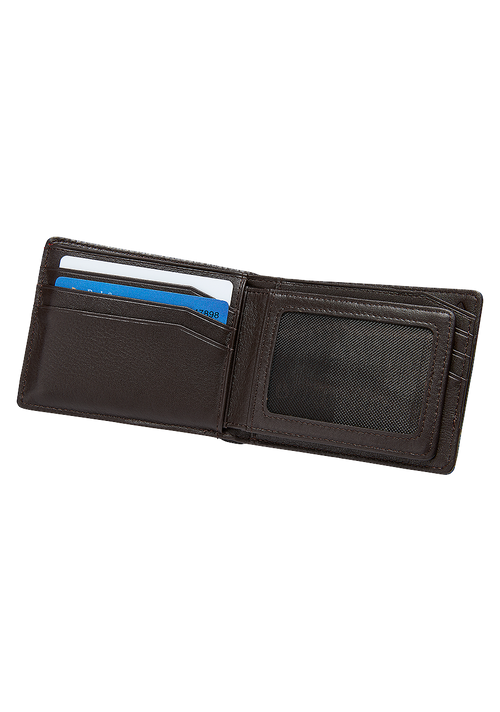 Pass Leather Wallet - Brown