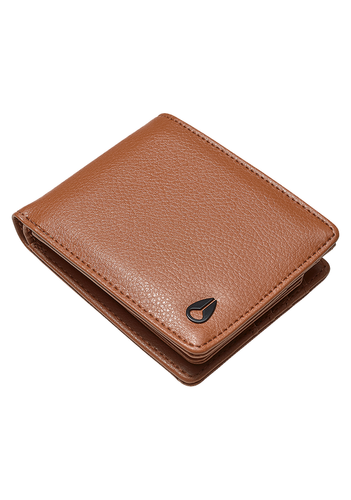 Pass Vegan Leather Wallet - Saddle