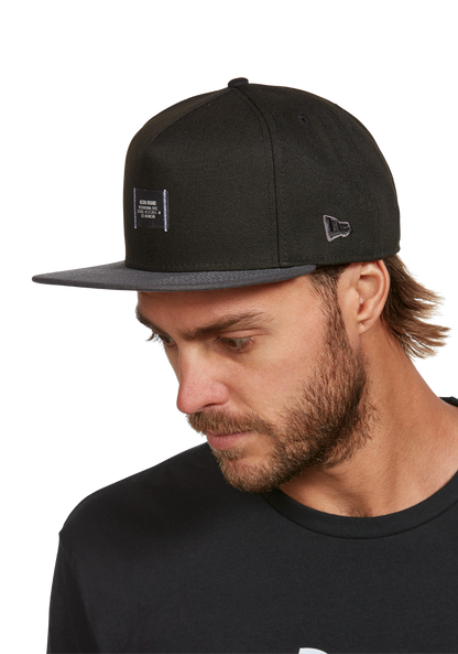 Society Snapback Hat - Black / Charcoal View 6