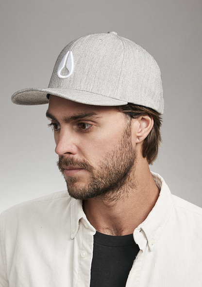 Deep Down Snapback - Heather Gray / White View 5