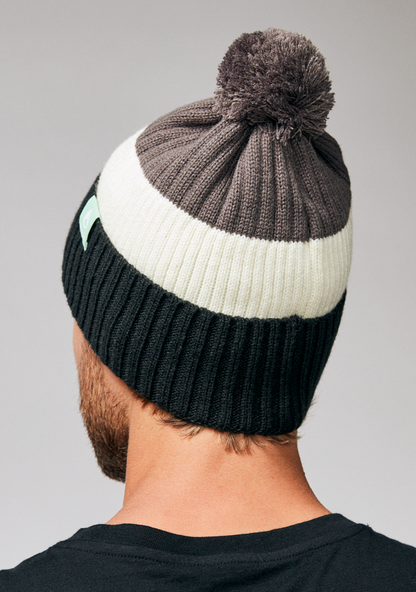 Schrader Pom Beanie - Gray / Black View 4