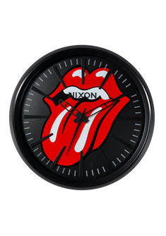 Rolling Stones Sentry Wall Clock - Black / Black