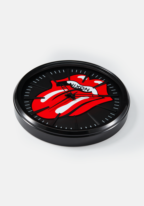 Rolling Stones Sentry Wall Clock - Black / Black