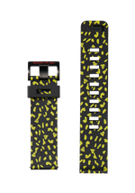 Rolling Stones 23mm FKM Rubber Band - Black / Yellow