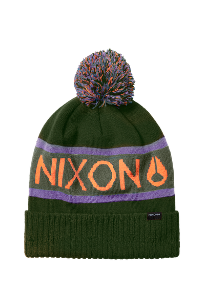 Teamster Beanie II - Dark Olive / Orange