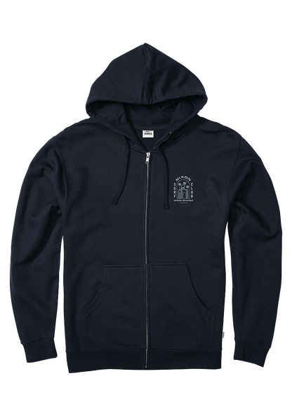 Temple Zip Hoodie - Navy View 1